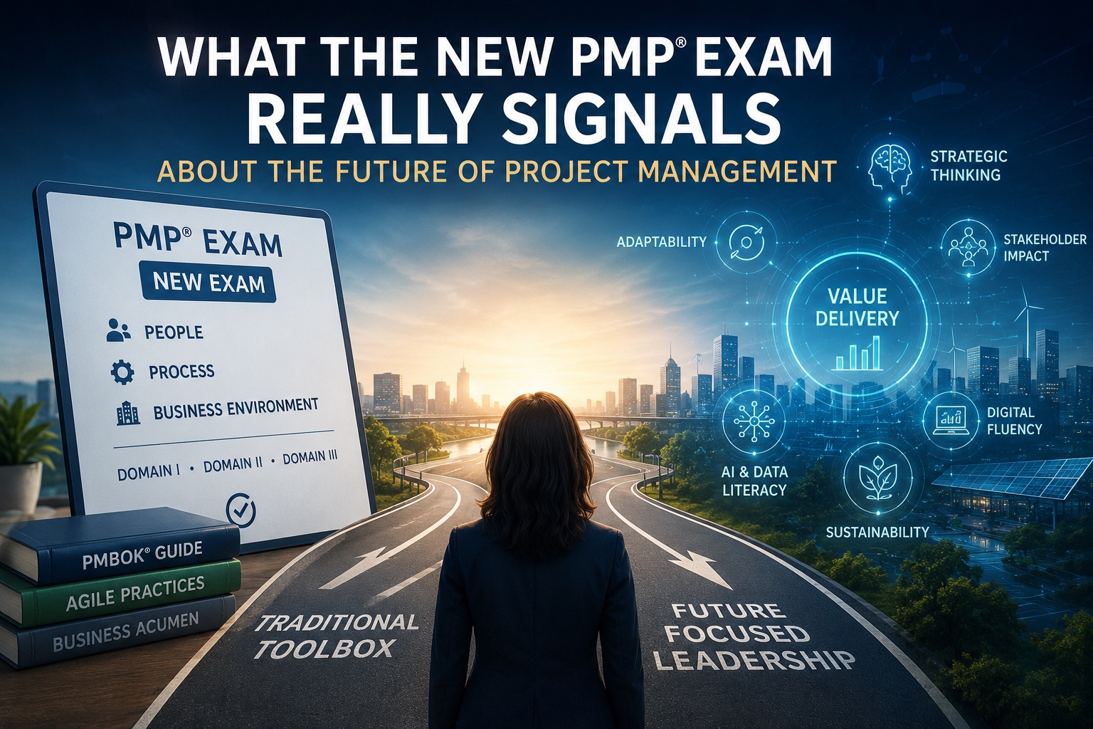 Text: What the New PMP Exam Really Signals.