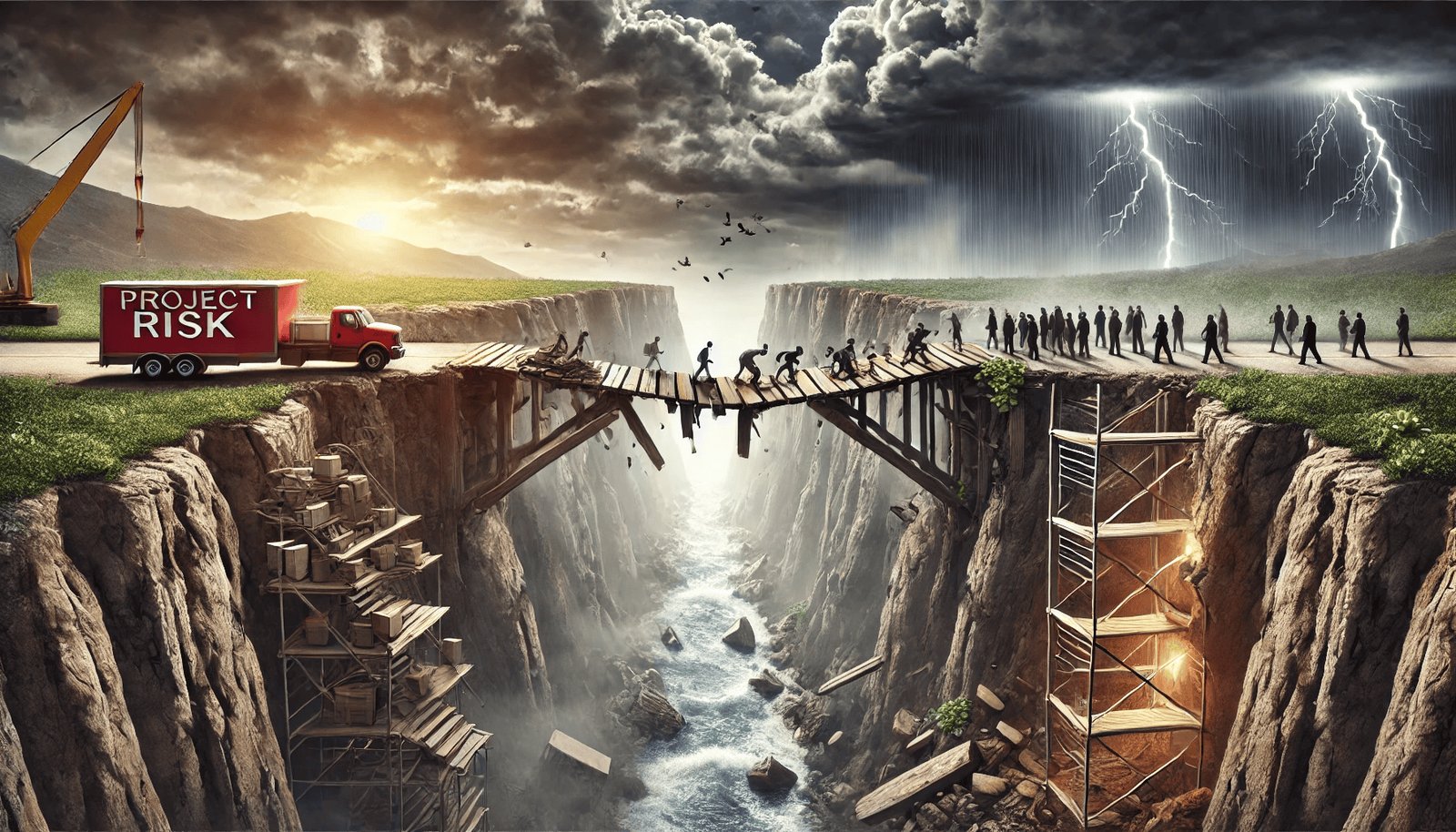 Project risk: a team facing a gap, bridged by risk management